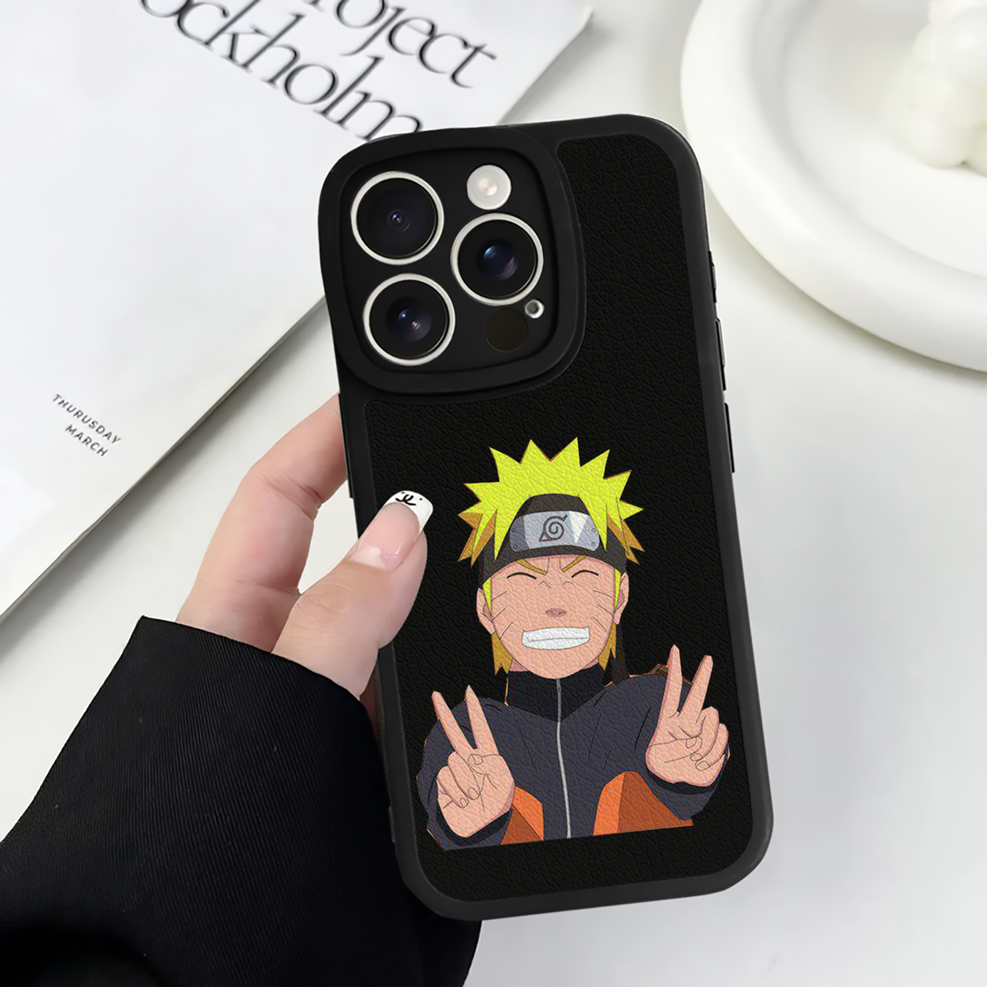 （画像用） NARUTO -ナルト- うずまき ナルト Uzumaki Naruto 【iPhone 16シリーズ対応】シリコンスマホケース（レザー調） 材質：シリコン